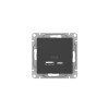 Розетка СП Эпика USB-A+С механизм черн. EKF UP1-SOB-USBA+USBC