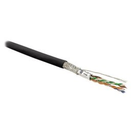 Кабель витая пара экранир. SF/UTP кат.6 4 пары 26 AWG МЖ patch экран-фольга + медн. оплетка LSZH SFU