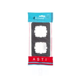 Рамка 2-м ASTI вертикал. черн. бархат LEZARD 7081-4200-152