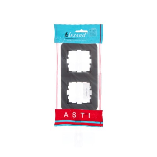 Рамка 2-м ASTI вертикал. черн. бархат LEZARD 7081-4200-152