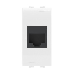 Розетка компьютерная 1-м СП 1мод. Brava RJ45 кат.5E AMP бел. DKC 76646B