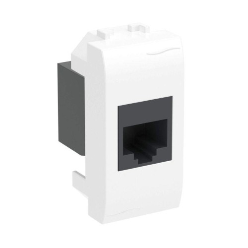 Розетка компьютерная 1-м СП 1мод. Brava RJ45 кат.5E AMP бел. DKC 76646B