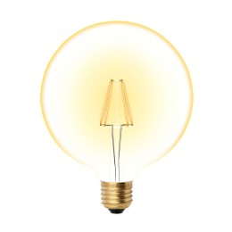 Лампа светодиодная LED-G125-8W/GOLDEN/E27 GLV21GO Vintage форма "шар" зол. колба упак. картон Uniel