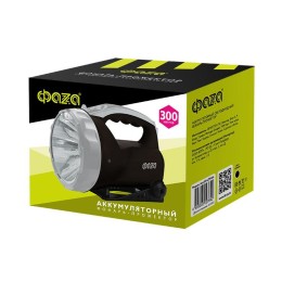 Фонарь-прожектор аккумуляторный AccuF6-L3W-bk SMD 3Вт IP20 2 режима: яркий/эконом аккум. 0.9А.ч инди