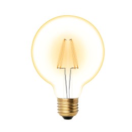 Лампа светодиодная LED-G95-6W/GOLDEN/E27 GLV21GO Vintage форма "шар" зол. колба упак. картон Uniel U