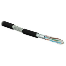 Кабель витая пара экранир. S/FTP кат.6A 4 пары 23 AWG ОЖ solid кажд. пара в фольге общий экран-медн.