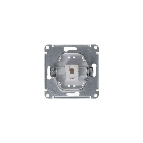 Розетка телефонная 1-м Glossa RJ11 механизм антрацит SE GSL000781T