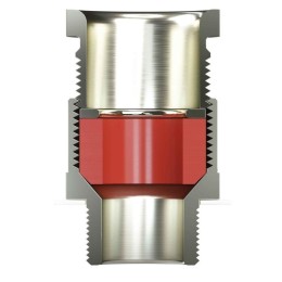 Ввод кабельный серии КН для небронир. кабеля М20х1.5 d5.8-12мм никелированная латунь IP66/IP68 DKC K
