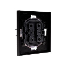 Выключатель проходной (переключатель) 1-кл. СП STRONG MIELE 10А антрацит Kranz KR-78-0708-5