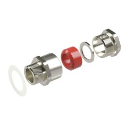 Ввод кабельный серии КН для небронир. кабеля М63х1.5 d38.8-47мм никелированная латунь IP66/IP68 DKC