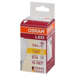 Лампа светодиодная LED Star Classic P 40 5W/827 5Вт шар матовая 2700К тепл. бел. E14 470лм 220-240В