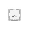 Розетка СП Эпика USB-С быстрая механизм бел. EKF UP1-SOW-USBCF