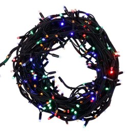 Гирлянда светодиодная управляемая"Нить" 20м 240LED мультиколор 20Вт 220-240В IP67 8 режимов провод к