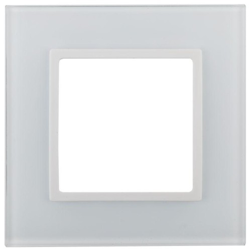 Рамка 1-м 14-5101-01 стекло Elegance бел.+бел. Эра Б0059166