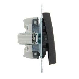 Выключатель Rain механизм матов. черн. графит LEZARD 703-4188-100