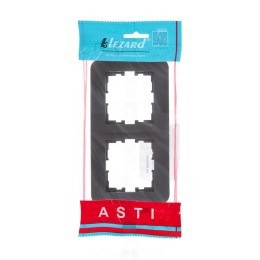 Рамка 2-м ASTI горизонт. черн. бархат LEZARD 7081-4200-147