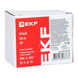 Переключатель кулачковый ПК-1-101 1п 10А "0-1-2-3" IP65 EKF pk-1-101-10-65