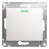 Переключатель проходной 1-кл. СП Glossa 10А IP20 (сх. 6а) 10AX с подсветкой механизм перламутр. SE G