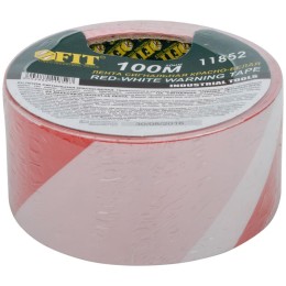 Лента сигнальная 50ммх100м красн.-бел. FIT 11852