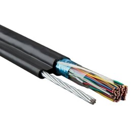 Кабель витая пара экранир. F/UTP кат.3 50 пар 24 AWG ОЖ solid экран-фольга сметал. тросом внешн. UV