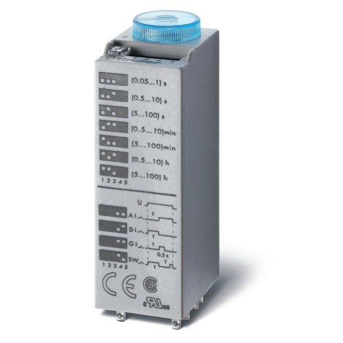 Таймер миниатюрный мультифункциональный(AI DI SW GI) монтаж в розетку 48В AC/DC 3CO 10А регулировка