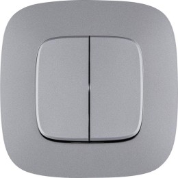 Выключатель 2-кл. СП Valena Allure 10А IP20 250В с лицев. панелью безвинтов. зажимы механизм алюм. L