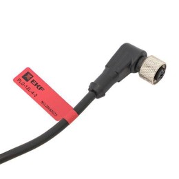 Кабель-разъем М12 4-PIN угловой EKF PLG-12L-4-2