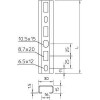 Рейка профильная 30х15 L1000 C30 L 1M FT (дл.1м) OBO 1109863
