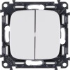 Выключатель 2-кл. СП Valena Allure 10А IP20 250В с лицев. панелью безвинтов. зажимы механизм бел. Le