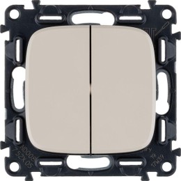 Выключатель 2-кл. СП Valena Allure 10А IP20 250В с лицев. панелью безвинтов. зажимы механизм сл. кос