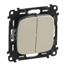 Выключатель 2-кл. СП Valena Allure 10А IP20 250В с лицев. панелью безвинтов. зажимы механизм сл. кос