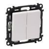 Выключатель 2-кл. СП Valena Life 10А IP20 250В с лицев. панелью безвинтов. зажимы механизм бел. Leg