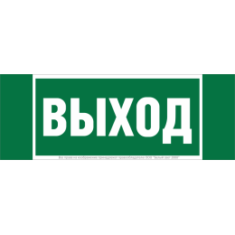 Знак безопасности NPU-3413.E22 "Выход" Белый свет a16528