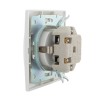 Розетка 1-м СП Mira 16А IP20 с заземл. с защ. крышкой с бел. вставкой керамика бел. LEZARD 701-0202-