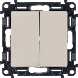 Выключатель 2-кл. СП Valena Life 10А IP20 250В с лицев. панелью безвинтов. зажимы механизм сл. кость