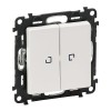 Выключатель 2-кл. СП Valena Life 10А IP20 250В 10AX с подсветкой с лицев. панелью механизм бел. Leg