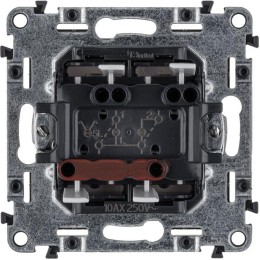 Выключатель 2-кл. СП Valena Life 10А IP20 250В 10AX с подсветкой с лицев. панелью механизм бел. Leg