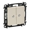 Выключатель 2-кл. СП Valena Life 10А IP20 250В 10AX с подсветкой с лицев. панелью механизм сл. кость