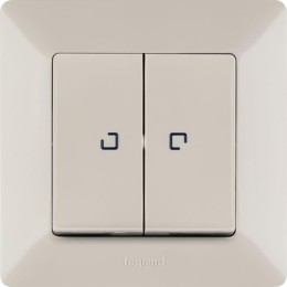 Выключатель 2-кл. СП Valena Life 10А IP20 250В 10AX с подсветкой с лицев. панелью механизм сл. кость