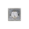 Розетка 1-м СП Glossa 16А IP44 250В с заземл. защ. шторки с крышкой в сборе платина SE GSL001248