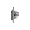 Розетка 1-м СП Glossa 16А IP44 250В с заземл. защ. шторки с крышкой в сборе платина SE GSL001248