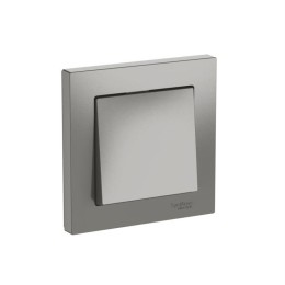 Выключатель 1-кл. AtlasDesign (сх. 1) 10AX быстрозажим. клем. в сборе сталь SE ATN000912S