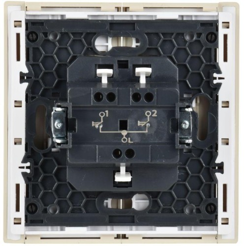 Выключатель жалюзи СП FORTE&PIANO 10А FP411 ваниль IEK FP-V15-0-10-1-K10