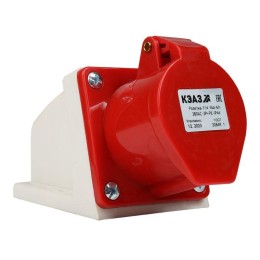 Розетка 114 16А 380В AC 3P+PE 6ч для монтажа на поверхность IP44 КЭАЗ 222754