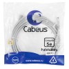 Патч-корд U/UTP кат.5E PC-UTP-RJ45-Cat.5e-5m-LSZH 2хRJ45/8p8c неэкранир. LSZH 5м сер. Cabeus 8867c