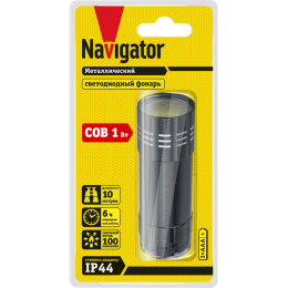 Фонарь 82 313 NPT-CM17-3AАА 1COB LED 1Вт 1 режим алюм. (блист.) NAVIGATOR 82313