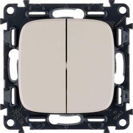 Переключатель 2-кл. СП Valena Allure 10А IP20 250В с лицев. панелью безвинтов. зажимы механизм сл. к