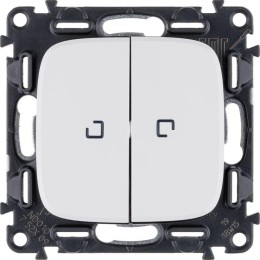 Переключатель 2-кл. СП Valena Allure 10А IP20 250В 10AX с подсветкой с лицев. панелью механизм бел.