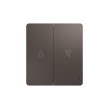 Выключатель для жалюзи 2-кл. СП ROUND MIELE 10А возвратный титан Kranz KR-78-0711-2