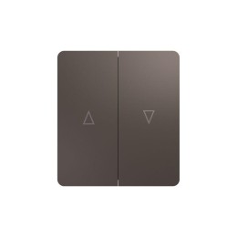 Выключатель для жалюзи 2-кл. СП ROUND MIELE 10А возвратный титан Kranz KR-78-0711-2